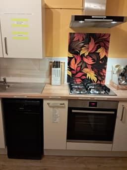 Downstairs kitchen – cupboards and worktop