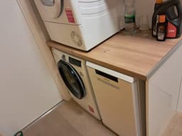 Upstairs facilities – washer, dryer and storage